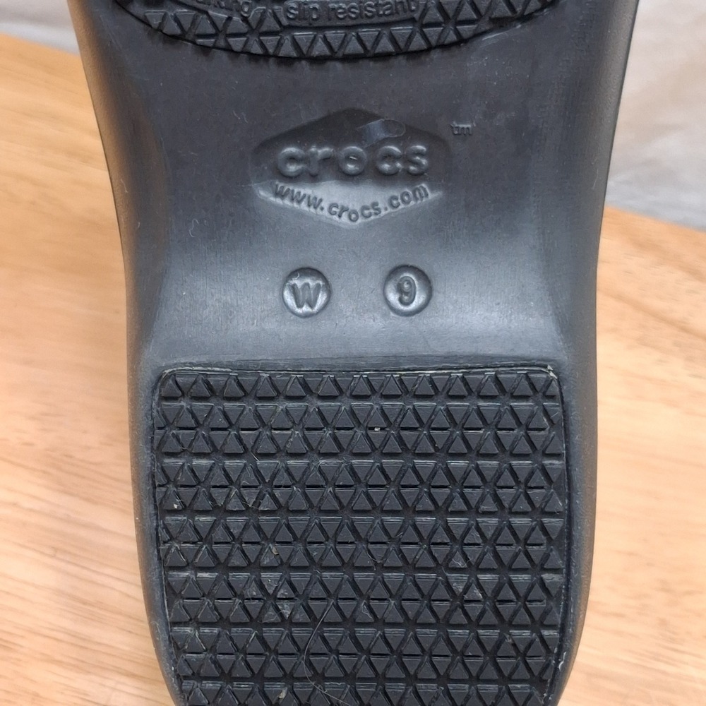 Crocs Neria Pro II Clogs Womens Size 9 Black Slip Resistant Work Shoes 205384 - Picture 12 of 13